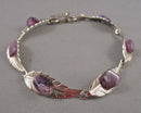 Amethyst Gemstone Bracelet (Vintage) H061-22