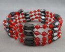 Magnetic Hematite Wrap Bracelet (Vintage) H007-4