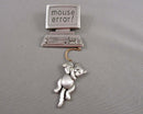JJ Pewter "Mouse Error" Cat Brooch (Vintage) H129-3