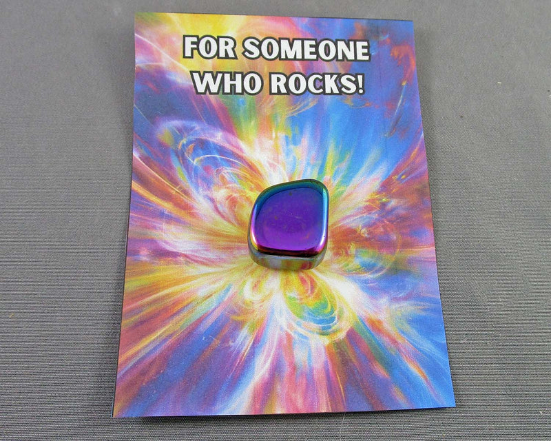 "For Someone Who Rocks" Crystal Gift Appreciation Card 1pc