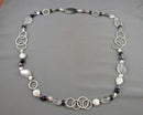 Pearl & Quartz Gemstone Necklace (Vintage) H129-7