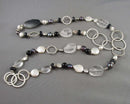 Pearl & Quartz Gemstone Necklace (Vintage) H129-7