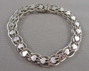 Solid 925 Sterling Silver Charm Bracelet (Vintage) H129-8