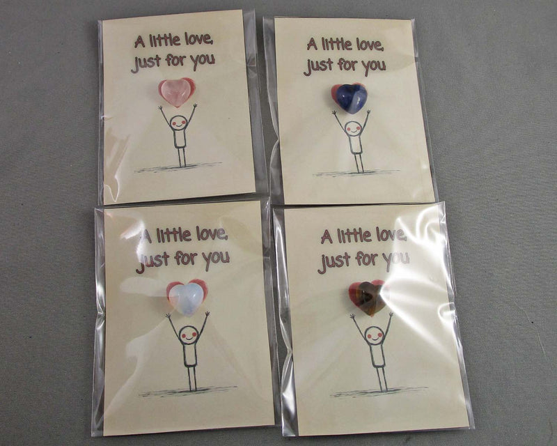 "A Little Love Just for You" Crystal Heart Gift Appreciation Card 1pc