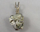 Pyrite Gemstone Pendant (Vintage) H129-9
