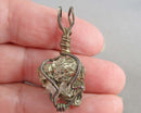 Pyrite Gemstone Pendant (Vintage) H129-9
