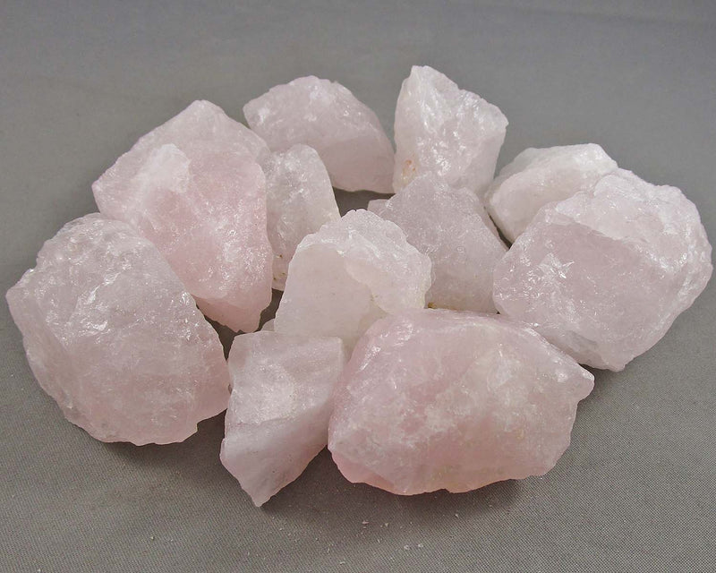 Rose Quartz Crystals Raw 3pcs H080
