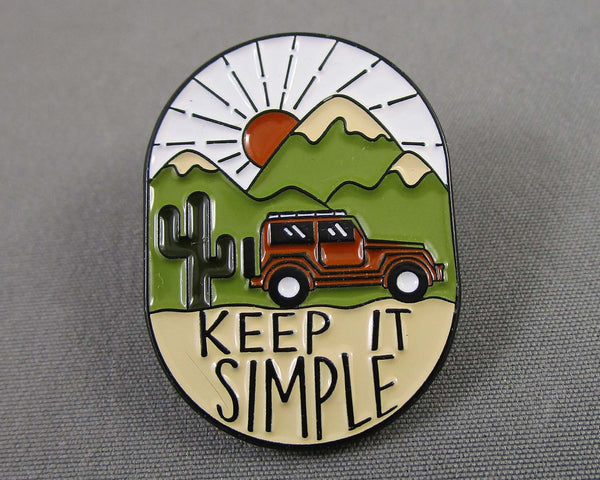 "Keep It Simple" Enamel Pin 1pc (BIN 86)