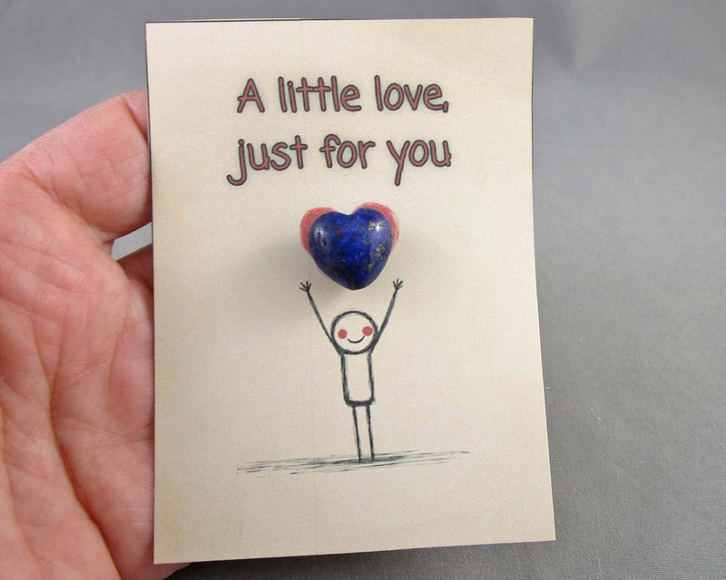 "A Little Love Just for You" Crystal Heart Gift Appreciation Card 1pc