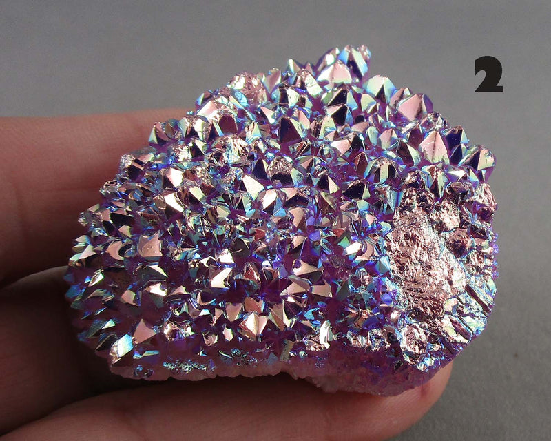 You Choose!  Lavender Aura Quartz Crystal Cluster 1pc