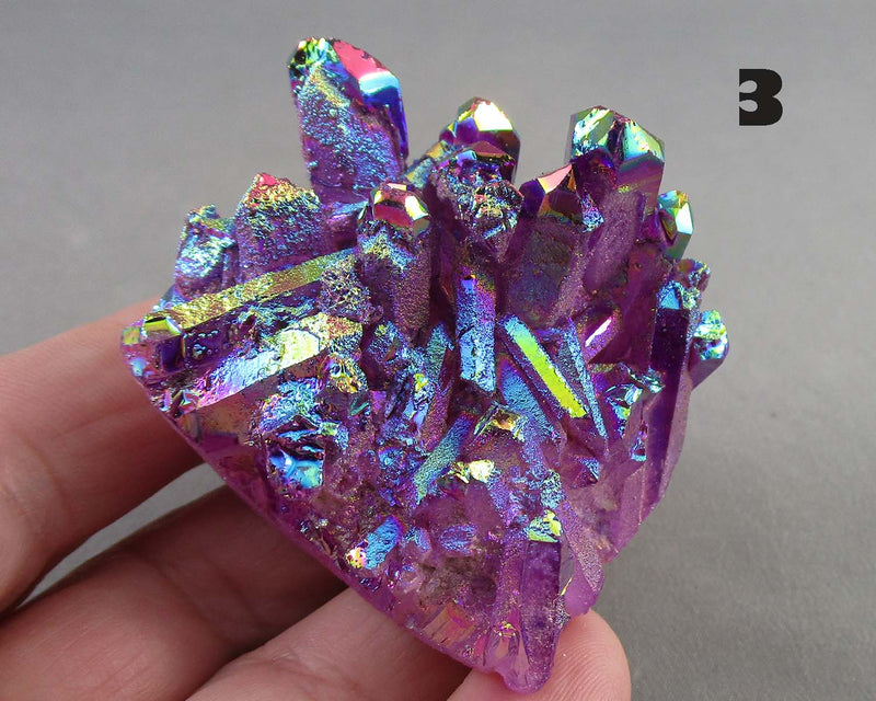 You Choose!  Lavender Aura Quartz Crystal Cluster 1pc