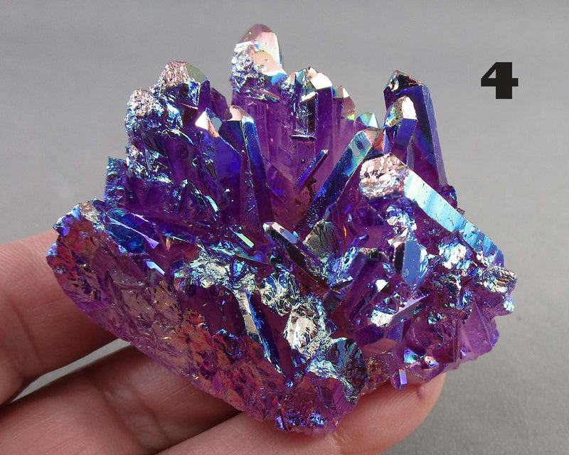 You Choose!  Lavender Aura Quartz Crystal Cluster 1pc