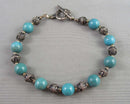 Authentic Turquoise Gemstone Bracelet 925 Sterling Silver (Vintage) H141-4