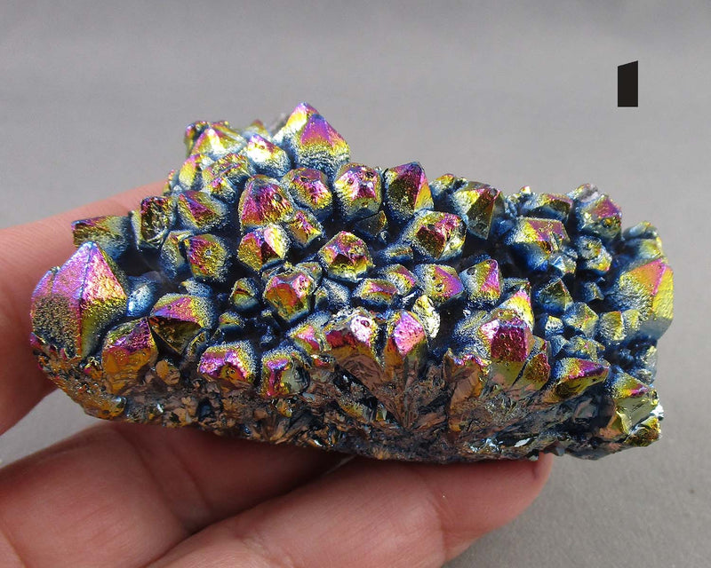 You Choose!  Rainbow Aura Quartz Crystal Cluster 1pc