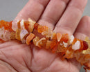 Fire Opal Raw Chip Beads C626