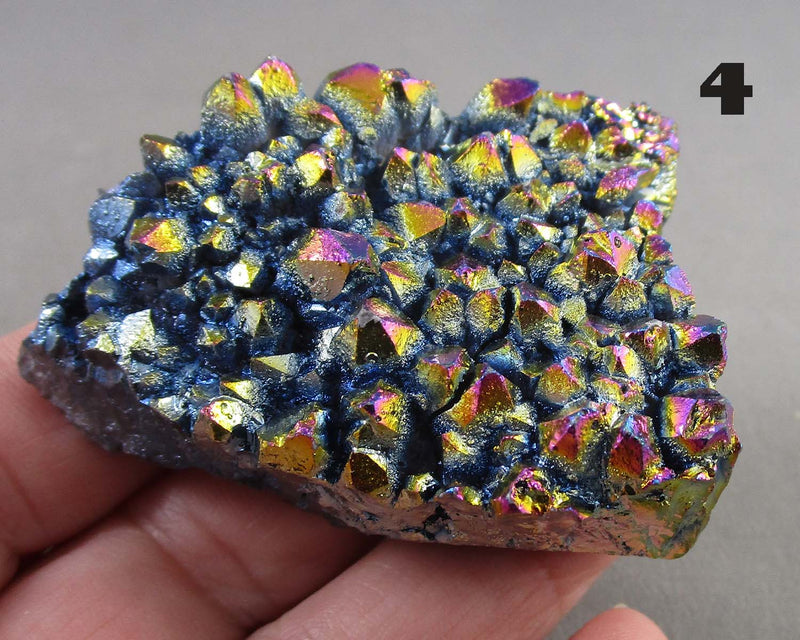 You Choose!  Rainbow Aura Quartz Crystal Cluster 1pc