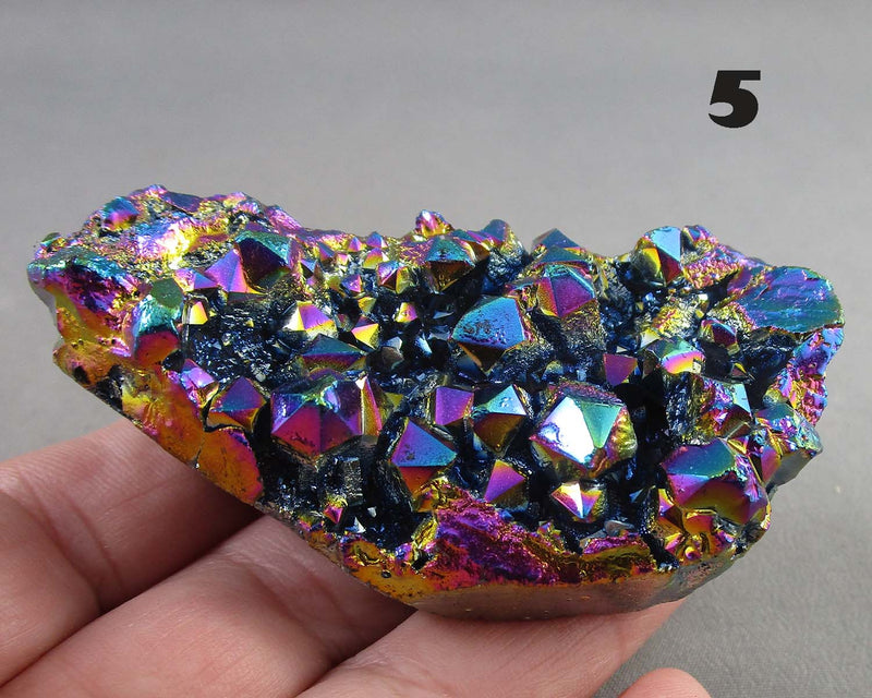 You Choose!  Rainbow Aura Quartz Crystal Cluster 1pc