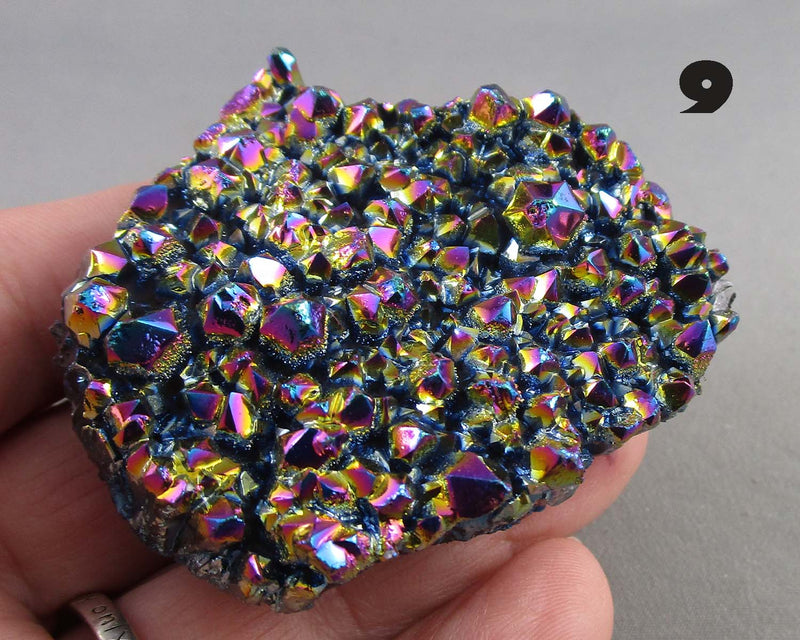 You Choose!  Rainbow Aura Quartz Crystal Cluster 1pc