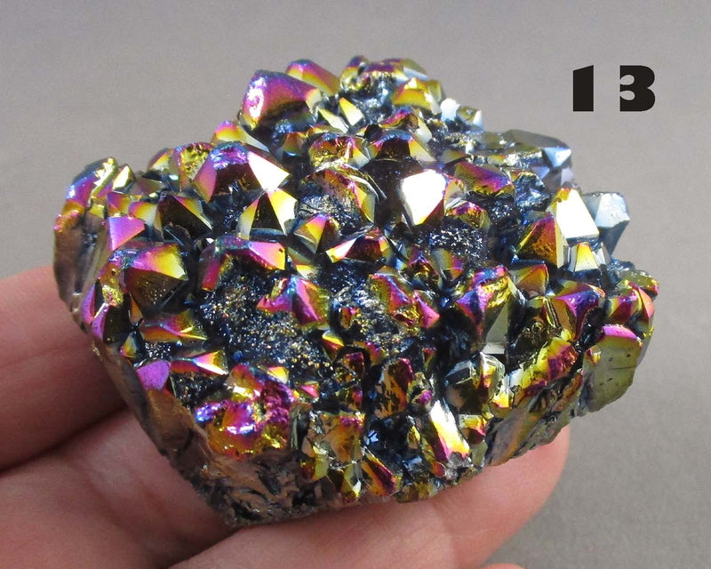 You Choose!  Rainbow Aura Quartz Crystal Cluster 1pc