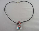 Glass Mushroom Pendant Necklace (Vintage) H141-11