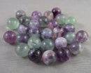 Mini Rainbow Fluorite Crystal Spheres 12mm 2pcs J176