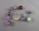 Mini Rainbow Fluorite Crystal Spheres 12mm 2pcs J176