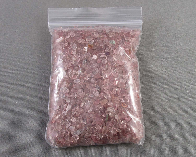 Strawberry Quartz Stone Chips 100g - Undrilled (G095-2)