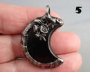 You Choose! Gemstone Moon Pendants
