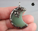 You Choose! Gemstone Moon Pendants