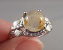 Golden Rutile Quartz Gemstone Ring