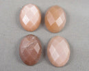 Peach Moonstone Faceted Cabochon 1pc 18x13mm C271