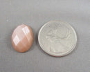 Peach Moonstone Faceted Cabochon 1pc 18x13mm C271