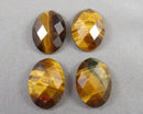 Tiger Eye Faceted Cabochon 1pc 18x13mm C254