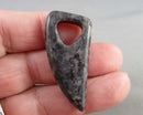 Larvikite Gemstone Horn Pendant Z023