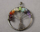Chakra Gemstone Tree Pendant (Vintage) H039-14