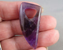 Amethyst Gemstone Horn Pendant Z029
