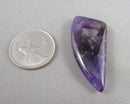 Amethyst Gemstone Horn Pendant Z029