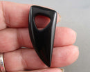 Black Obsidian Gemstone Horn Pendant Z031