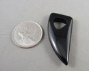 Black Obsidian Gemstone Horn Pendant Z031