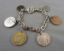World Coin Bracelet Vintage H136-26