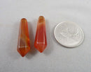 Carnelian Gemstone Point 30mm 2pc C778