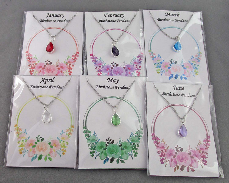 Birthstone Crystal Necklaces