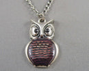 Owl Pendant Necklace (Vintage) H142-6