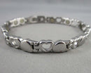 Magnetic Stainless Steel Hearts Bracelet (Vintage) H142-8