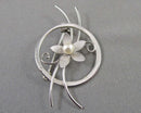 925 Sterling Silver Flower Brooch (Vintage) H142-9
