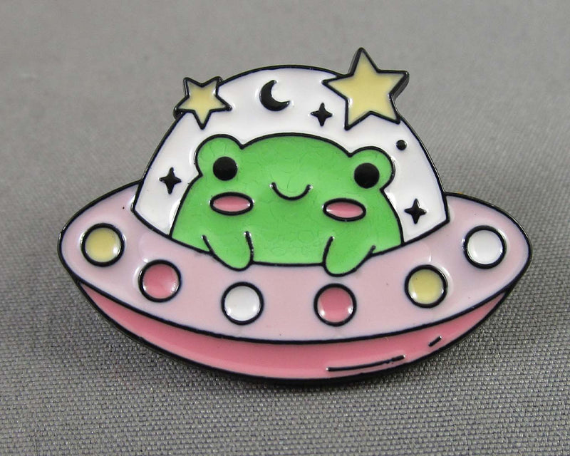 Alien Space Frog Enamel Pin 1pc (BIN 95)