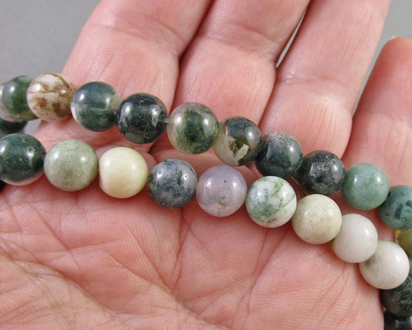 Tree Agate Beads 15" Strand (Various Sizes)