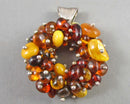 Baltic Amber Gemstone Pendant 925 Sterling Silver (Vintage) H142-12