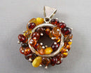 Baltic Amber Gemstone Pendant 925 Sterling Silver (Vintage) H142-12