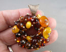 Baltic Amber Gemstone Pendant 925 Sterling Silver (Vintage) H142-12